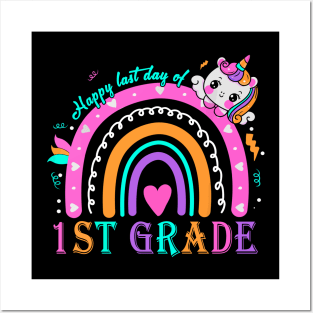 1st Grade Happy Last Day Of School Teacher Students Unicorn Posters and Art